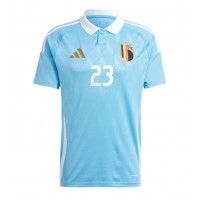 Camiseta Bélgica Arthur Vermeeren #23 Visitante Equipación Eurocopa 2024 manga corta